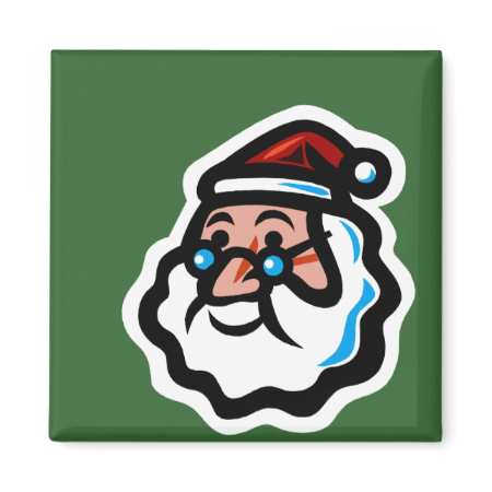 Simple santa head fridge magnet