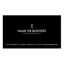 simple scissors business card template