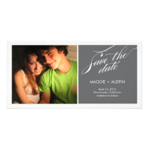 Simple Script Save The Date Photo Card