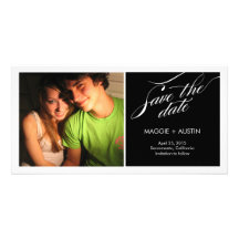 Simple Script Save The Date Photo Card