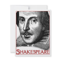 Simple Shakespeare Logo Custom Announcements