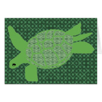 Simple Shell sea turtle  blank card