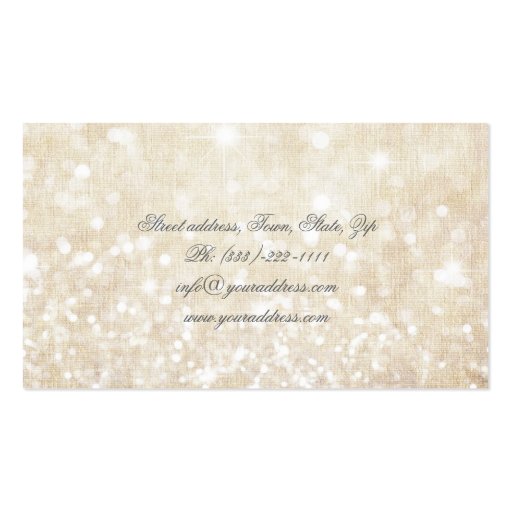 Simple Shimmering Cream Cosmetologist Card Business Card Templates (back side)