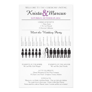 Simple Silhouettes Wedding Program Flyer-6