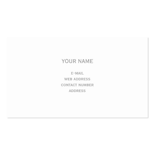 Simple Silver Glitter Business Card Template (back side)