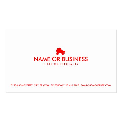 simple skate business card template (front side)