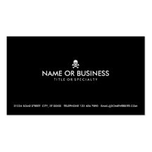 simple skull and crossbones business cards