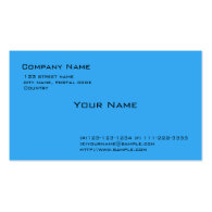 simple, sky blue business cards