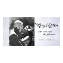 Simple snowflake Christmas photocard photo cards