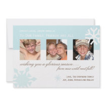 Simple Snowflake Photo Card invitations