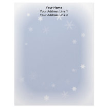 Simple Snowflakes Winter Custom Letterhead