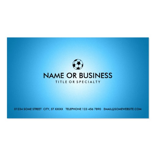 simple soccer business card