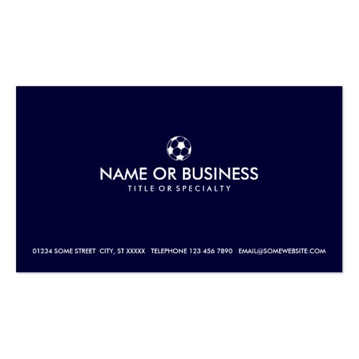simple soccer business card templates (front side)