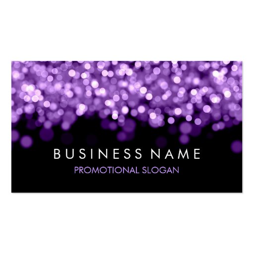 Simple Sparkle Purple Lights Business Card Templates