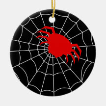 Simple Spider in a Web Ornament
