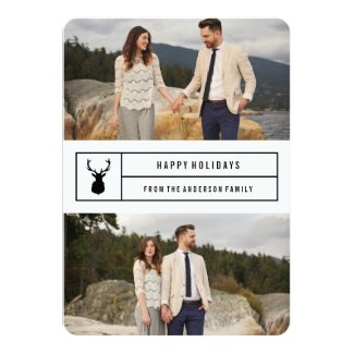 Simple Stag | Holiday Photo Card Invite