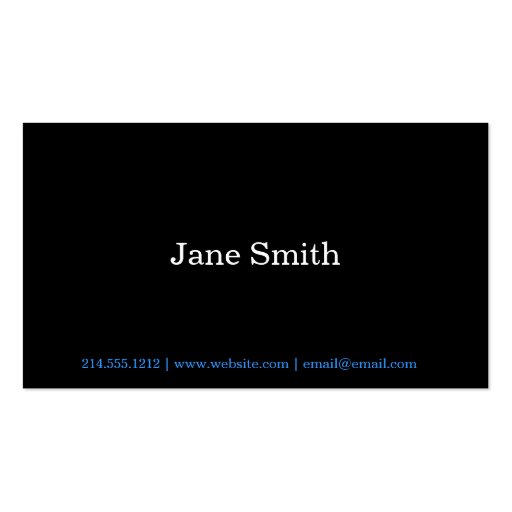 Simple Statement Business Cards (front side)
