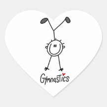 Simple Stick Figure Gymnast Sticker