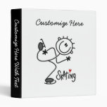 Simple Stick Figure Ice Skating T-shirts and Gifts Binders