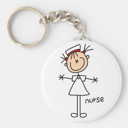 Simple Stick Figure Nurse T-shirts and Gifts Keychains