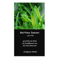 simple style, green lily business card business cards