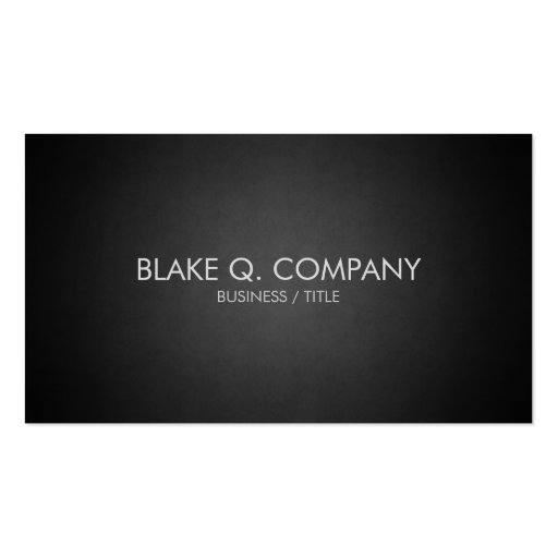 Simple Stylish Dark Professional Business Card (front side)