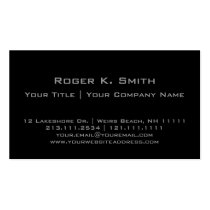 Simple Stylish Gray on Black Customizable Pro business cards
