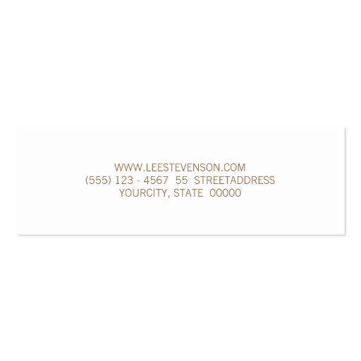 Simple Stylish Striped FAUX Silver Elegant Business Cards (back side)