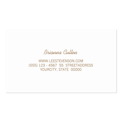 Simple Stylish Striped Turquoise Blue Elegant Business Card (back side)