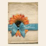 Simple Sunflower Natural Organic Bridal Shower invitations