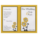 Simple Sunflowers Wedding Program Flyer