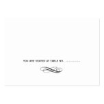 Simple swirl wedding escort guest seating card business card templates