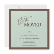 Simple Swirls Moving Announcement invitation