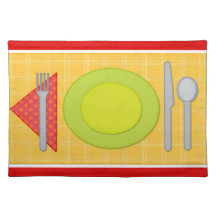 Simple table setup kitchen placemat