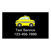 Simple Taxi Business Cards