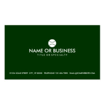 simple tennis business card