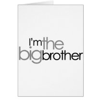 Simple Text Black and Gray Big Brother Greeting Card