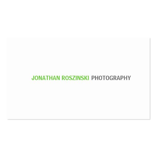 Simple Text Lime Green Business Card Templates (front side)