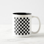 Simple textured checkerboard coffee mugs