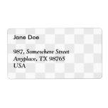 Simple textured checkerboard shipping labels