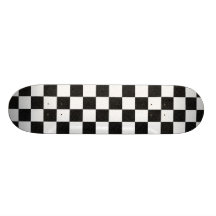 Simple textured checkerboard skate board deck