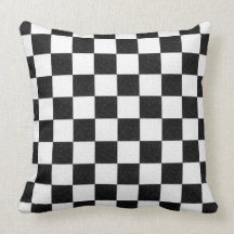 Simple textured checkerboard throw pillow
