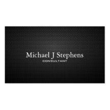 Simple texturizada metal negro profesional moderno plantilla de tarjeta de visita