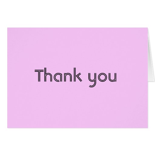 Simple Thank You Card Zazzle