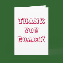 Simple thank you coach card cards