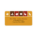 Simple Thanksgiving Icons Address Label