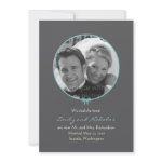 Simple the Knot Photo Wedding Announcement - Blue