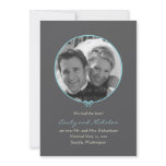 Simple the Knot Photo Wedding Announcement - Blue