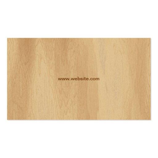 Simple Timber business card (back side)