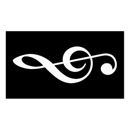 simple treble clef business card (back side)